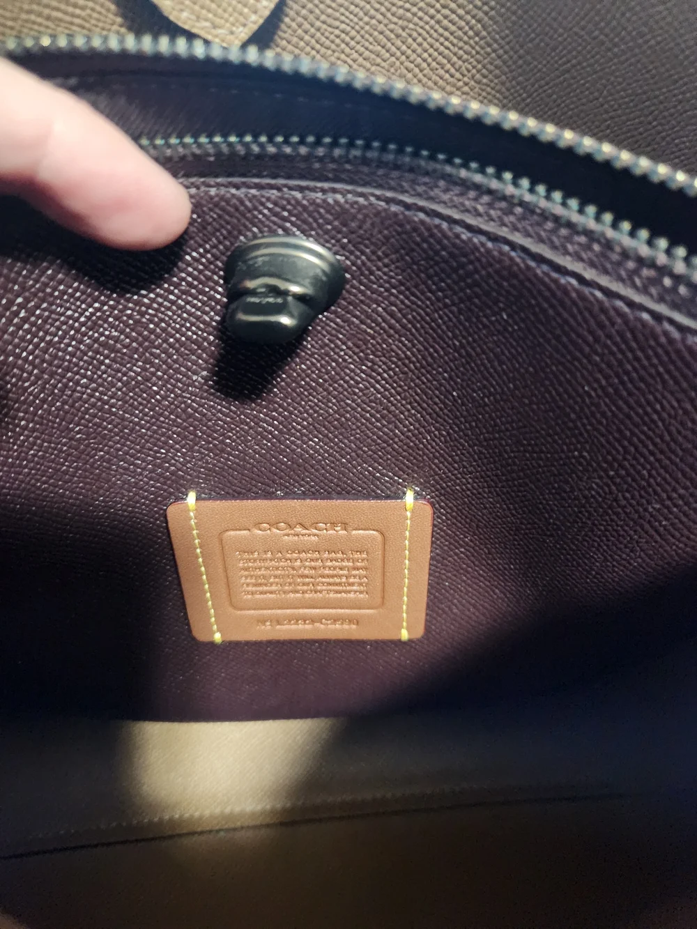 Coach Two-Tone Pebbled Leather Crossbody - Cream and Light Gray
